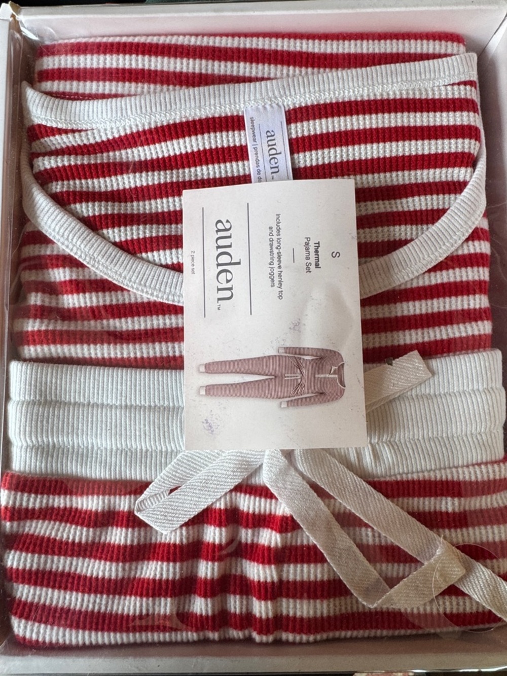 Auden Red & White Striped Thermal Lounge Set
